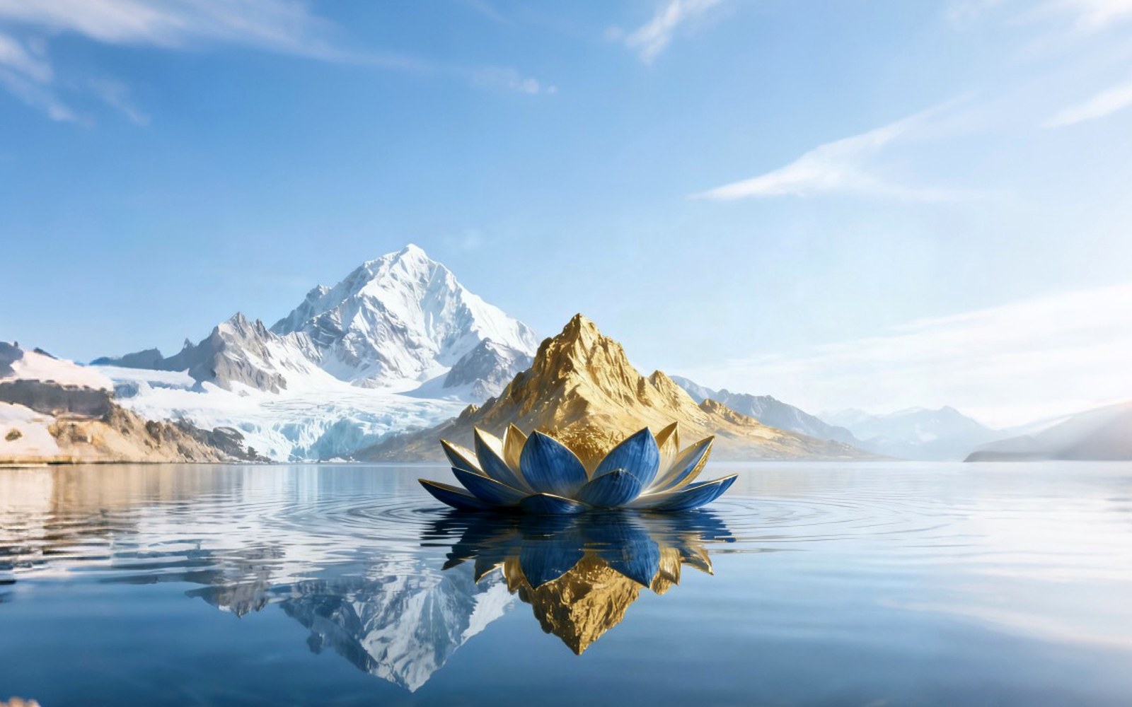 原稿雪山金水莲花