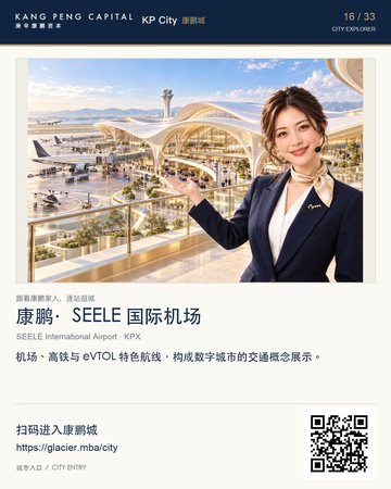 SEELE International Airport · KPX — KP City digital-city poster